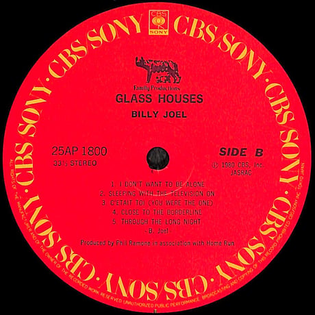 ビリー・ジョエル / グラス・ハウス [※国内盤,品番:25AP 1800］(LPレコード)