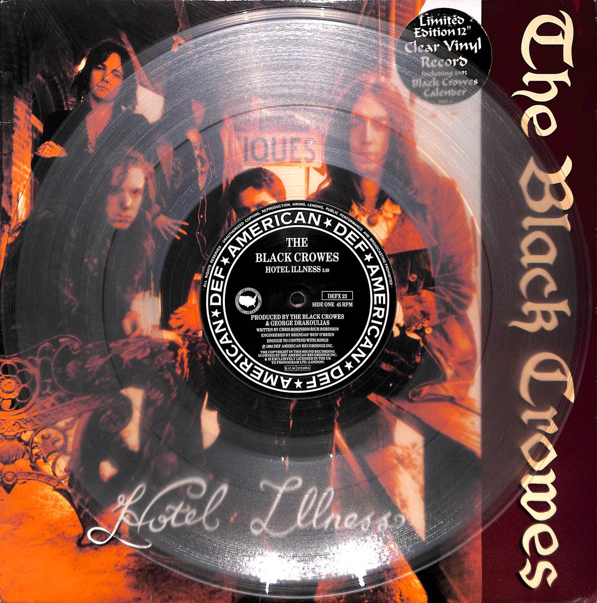 ブラック・クロウズ / Hotel Illness [※輸入盤,生産国:UK,品番:DEFX