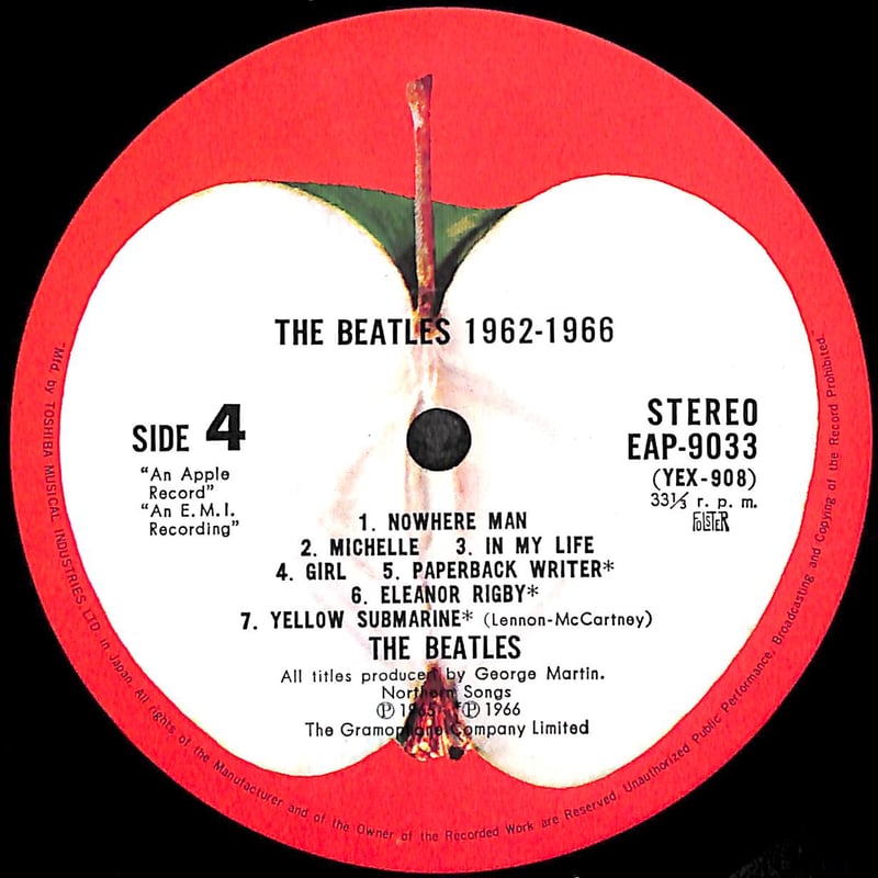 ザ・ビートルズ / 1962-1966 [※国内盤,品番:EAP-9032B,2枚組］[ポスタ