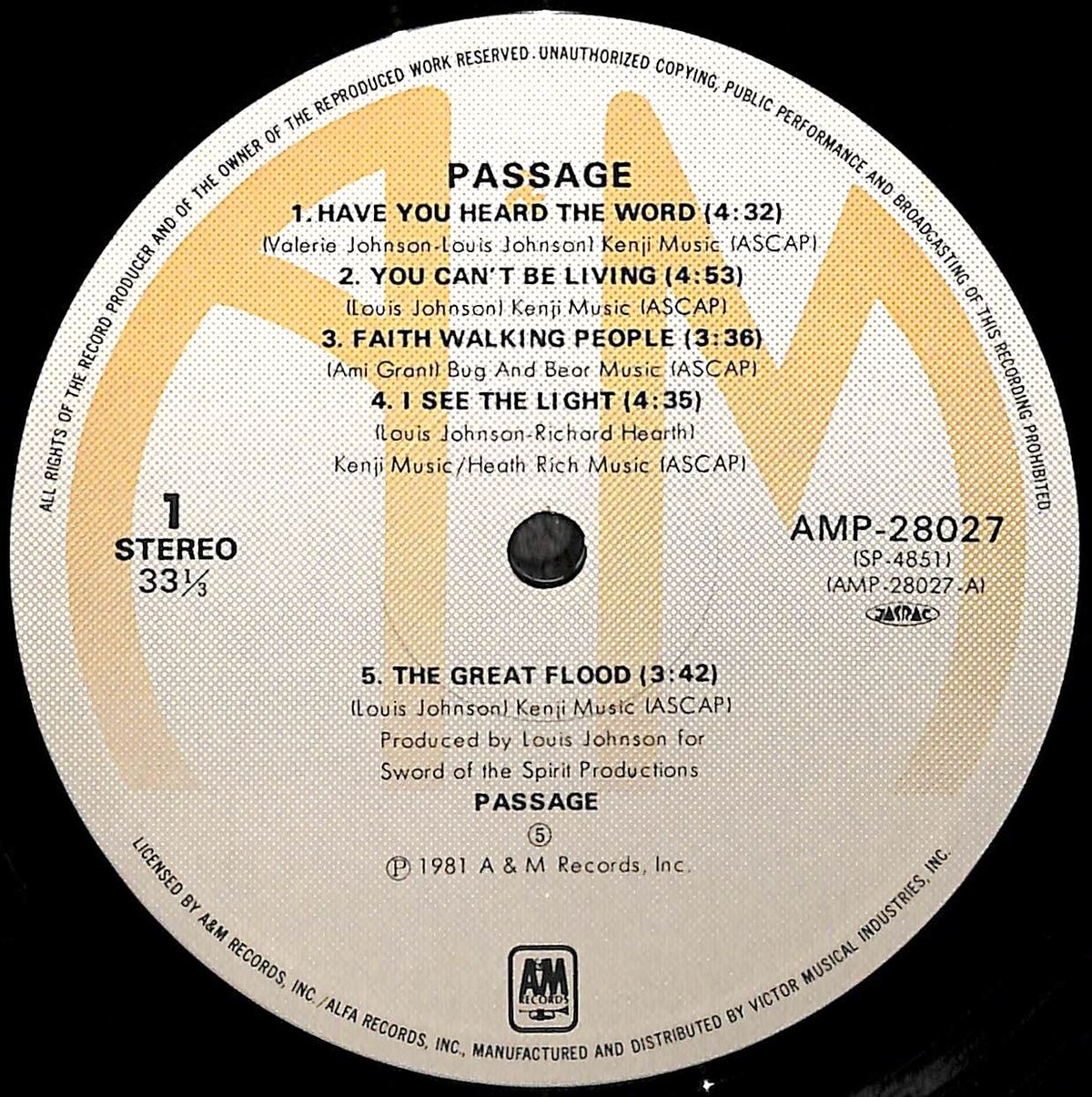 パッセージ / Passage [※国内盤,品番:AMP-28027］(LPレコード