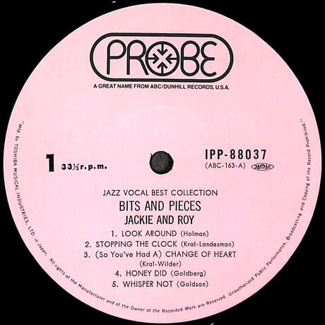 ジャッキー&ロイ / Bits And Pieces [※国内盤,品番:IPP-88037］(LPレコード)