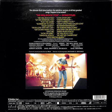 クイーン / We Will Rock You [発売年:1999年][※品番:TOLW-3301](Laser Disc)