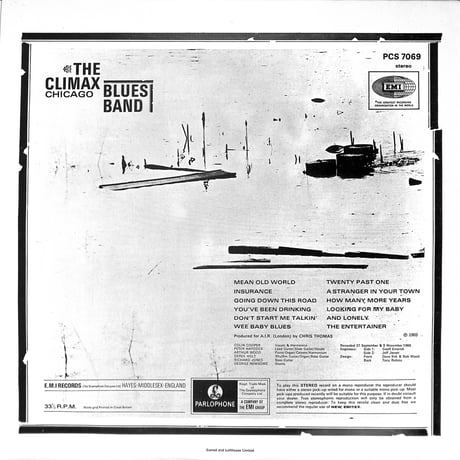 クライマックス・ブルース・バンド / The Climax Chicago Blues Band (UK SILVER EMI)（LPレコード）