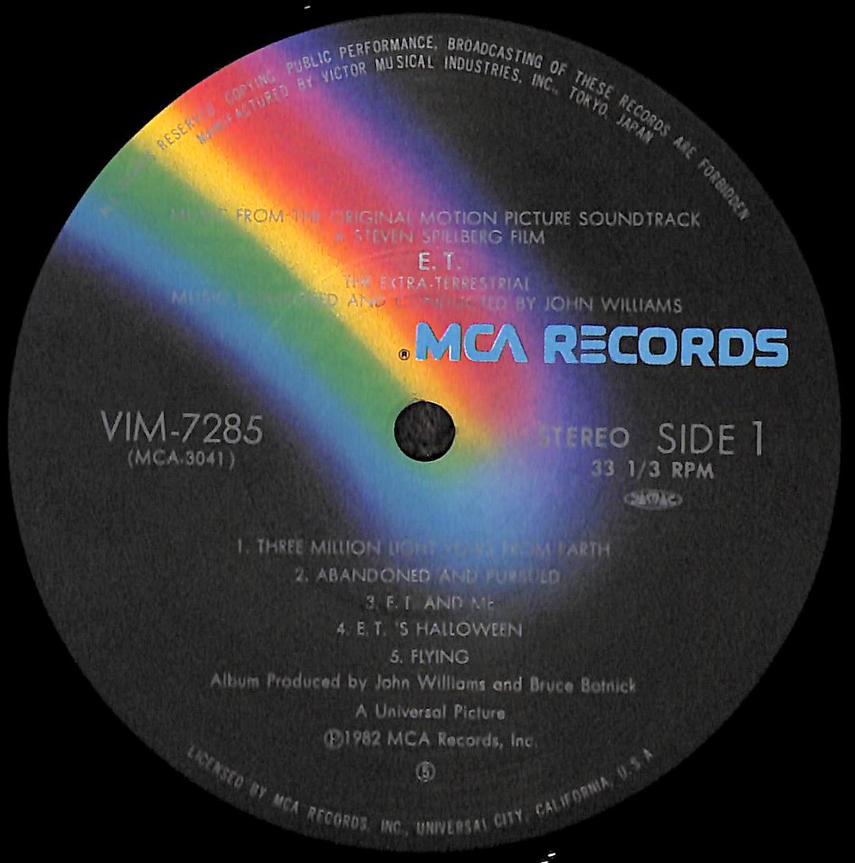 E.T. オリジナル・サントラ盤 [※国内盤,品番:VIM-7285］(LPレコード