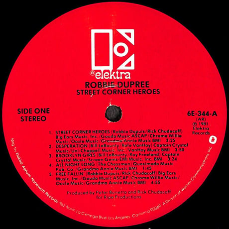 ロビー・デュプリー / Street Corner Heroes [※輸入盤,生産国:US,品番:6E-344］(LPレコード)