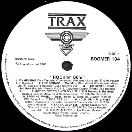 Baby Boomer Classics Rocking Sixties [※輸入盤,生産国:UK,品番:BOOMER 104］(LPレコード)
