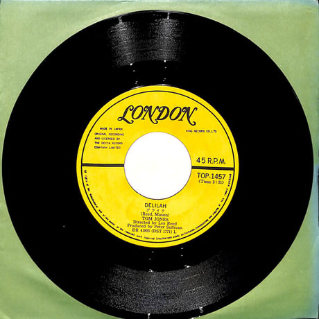 トム・ジョーンズ / デライラ［※日本盤 品番:TOP-1457］(7inchシングル)