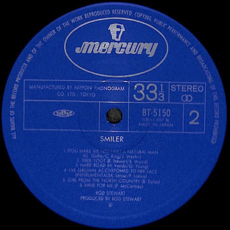 ロッド・スチュワート / スマイラー [※国内盤,品番:BT-5150］(LPレコード)