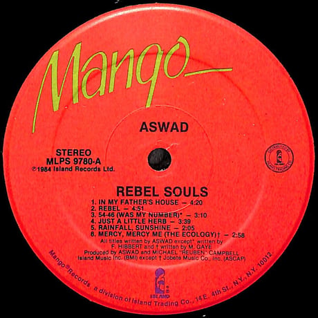 アスワド / Rebel Souls [※輸入盤,生産国:US,品番:MLPS 9780］(LPレコード)
