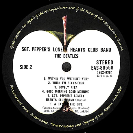 ザ・ビートルズ / サージェント・ペパーズ ロンリー･ハーツ･クラブ･バンド [※国内盤,品番:EAS-80558］(LPレコード)