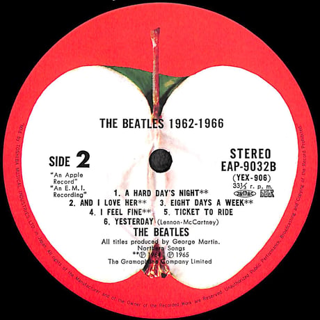 ザ・ビートルズ / 1962-1966 [※国内盤,品番:EAP-9032B,2枚組］[ポスター付き](LPレコード)