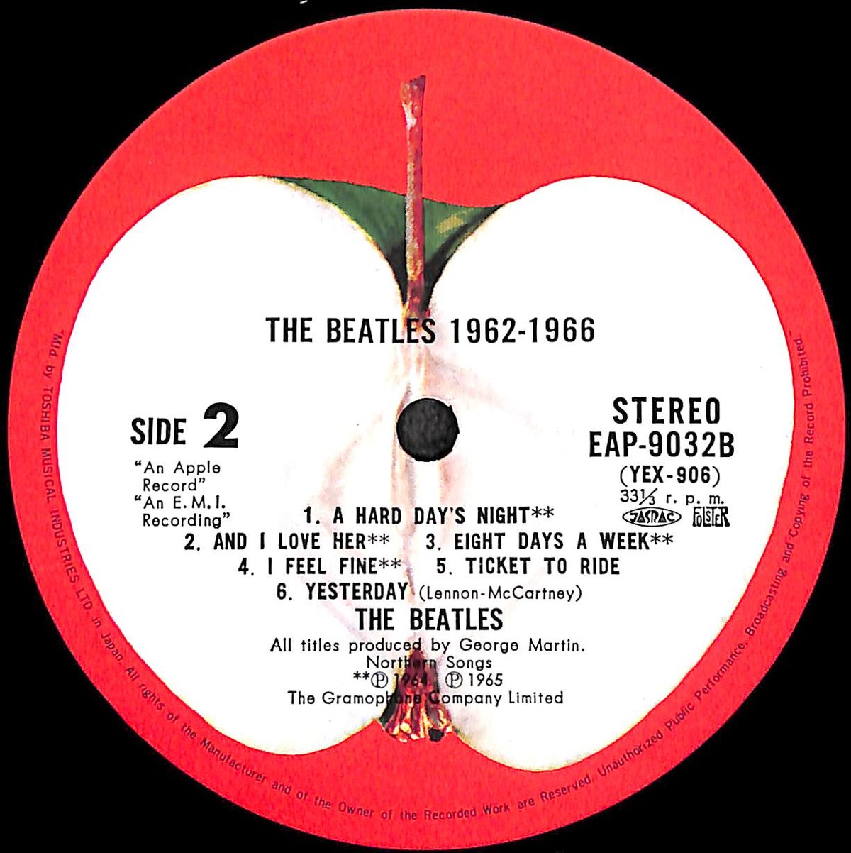 ザ・ビートルズ / 1962-1966 [※国内盤,品番:EAP-9032B,2枚組］[ポスタ