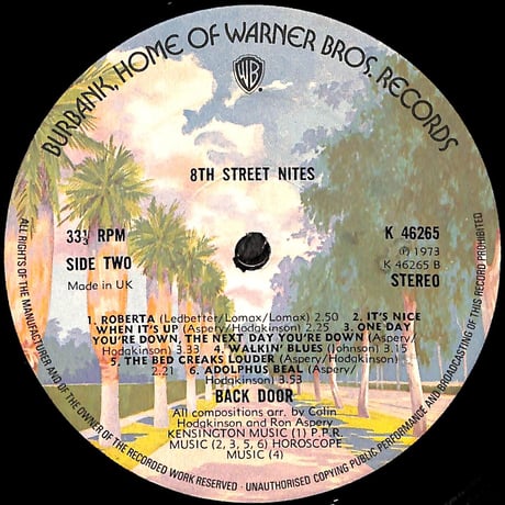 バック・ドア / 8th Street Nites [※輸入盤,生産国:UK,品番:K 46265］(LPレコード)
