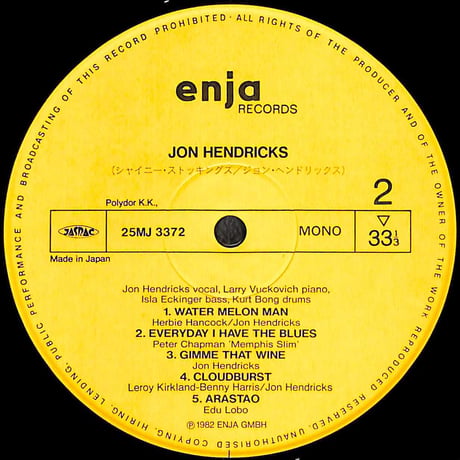 ジョン・ヘンドリックス / シャイニー・ストッキングズ [※国内盤,品番:25MJ 3372］(LPレコード)