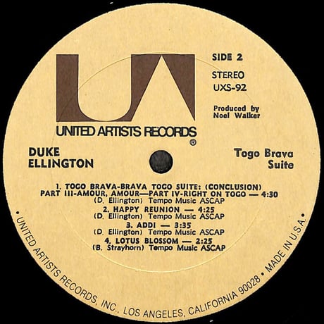 デューク・エリントン / Togo Brava Suite [※輸入盤,生産国:US,品番:UXS-92,2枚組］(LPレコード)