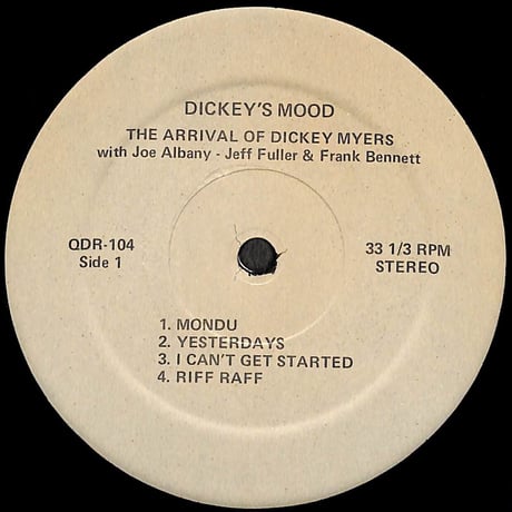 ディッキー・メイヤーズ / Dickey's Mood［※輸入盤,生産国:US,品番:QDR-104］(LPレコード)