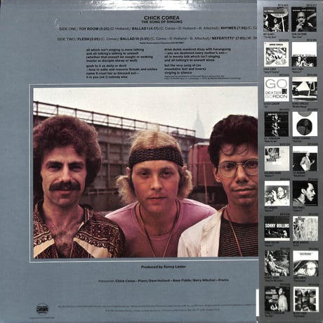 チック・コリア / The Song Of Singing [※輸入盤,生産国:US,品番:BST 84353］(LPレコード)