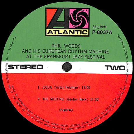 Phil Woods And His European Rhythm Machine / At The Frankfurt Jazz Festival [※国内盤,品番:P-8037A］(LP)