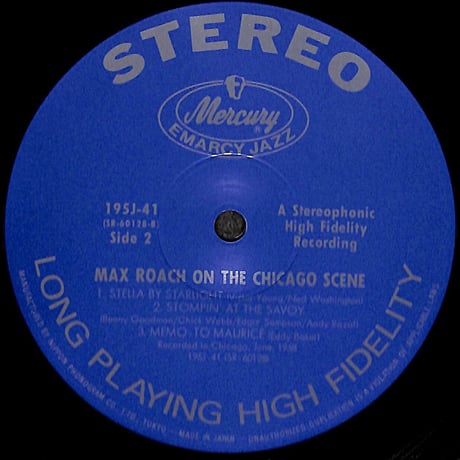 マックス・ローチ / Max Roach Plus Four On The Chicago Scene [※国内盤,品番:195J-41］(LPレコード)