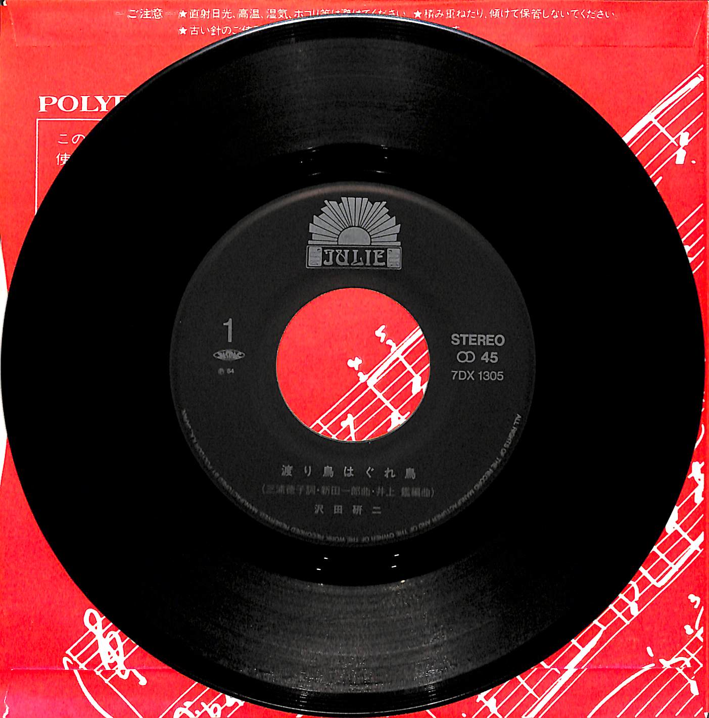 沢田研二 / 渡り鳥 はぐれ鳥［※日本盤 品番:7DX 1305］(7inchシングル