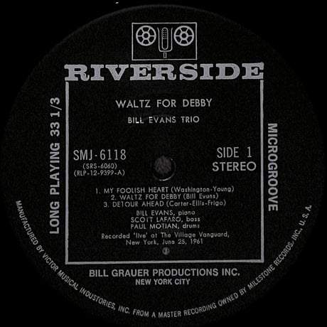 ビル・エヴァンス / ワルツ・フォー・デビィ  [※国内盤,品番:SMJ-6118］(LPレコード)