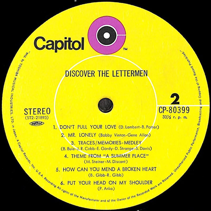 レターメン / ディスカバー・レターメン [※国内盤,品番:CP-80399］(LP