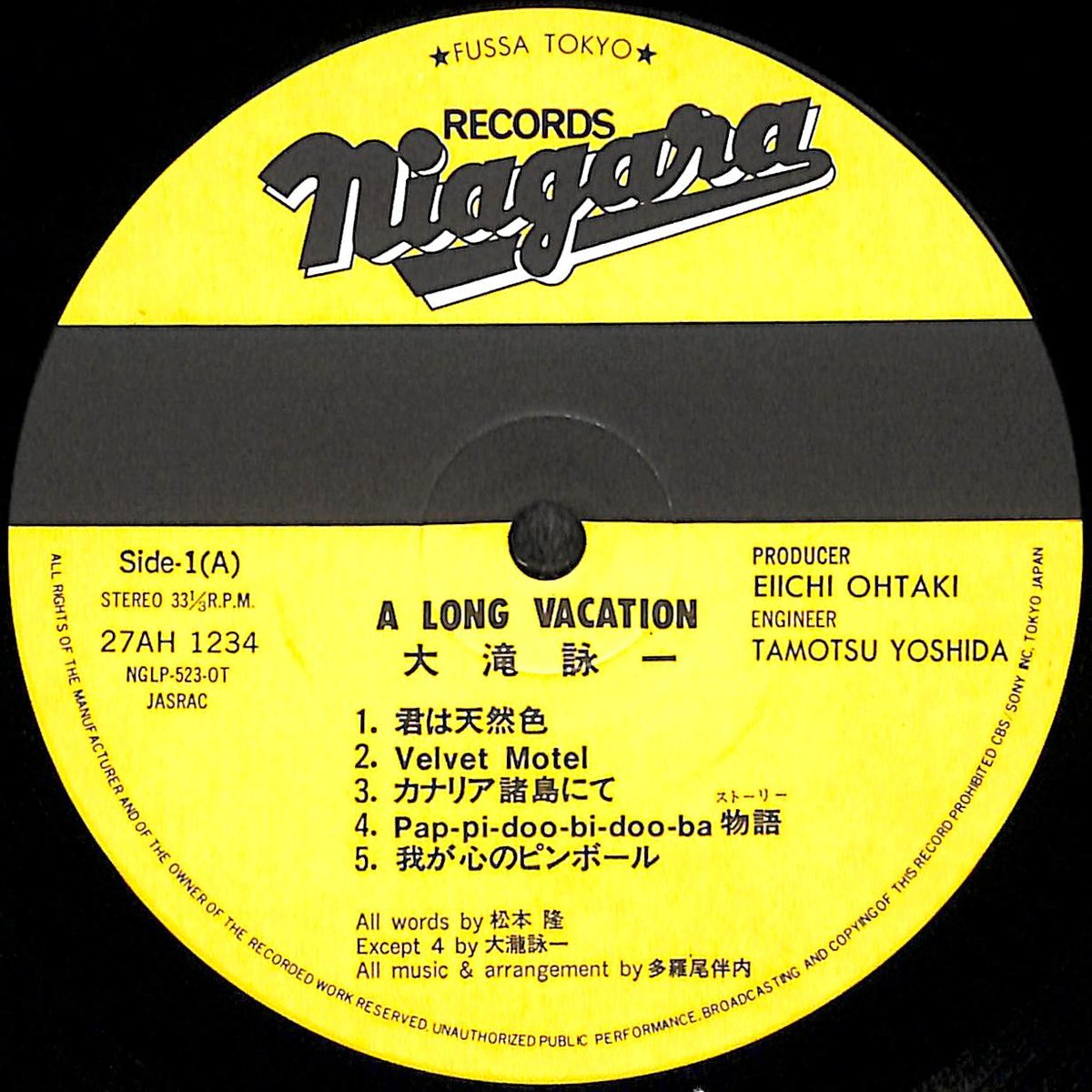 大滝詠一 / ロング・バケイション [※国内盤,品番:27AH 1234］(LP