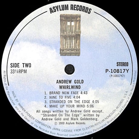 アンドリュー・ゴールド / 風にくちづけ [※国内盤,品番:P-10817Y］(LPレコード)