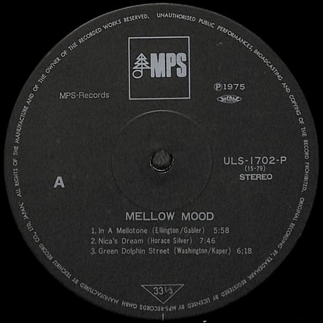 オスカー・ピーターソン / メロウ・ムード [※国内盤,品番:ULS-1702-P］(LPレコード)
