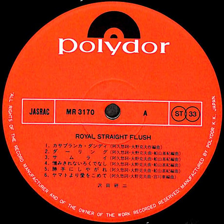 沢田研二 / 電撃のジュリー ベスト・ヒッツ [※国内盤,品番:MR 3170］(LPレコード)
