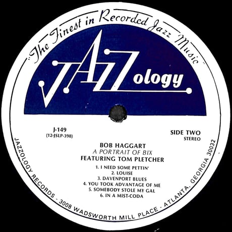 Bob Haggart Featuring Tom Pletcher / A Portrait Of Bix [※輸入盤,生産国:US,品番:J-149］(LPレコード)