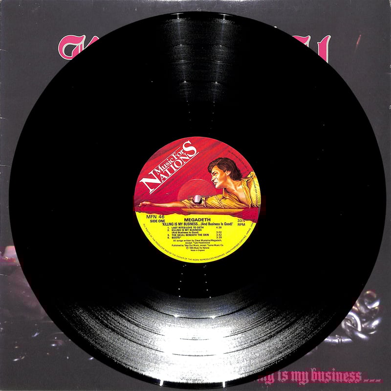 MEGADETH 直筆サイン DEATH BY DESIGN レコードメガデス