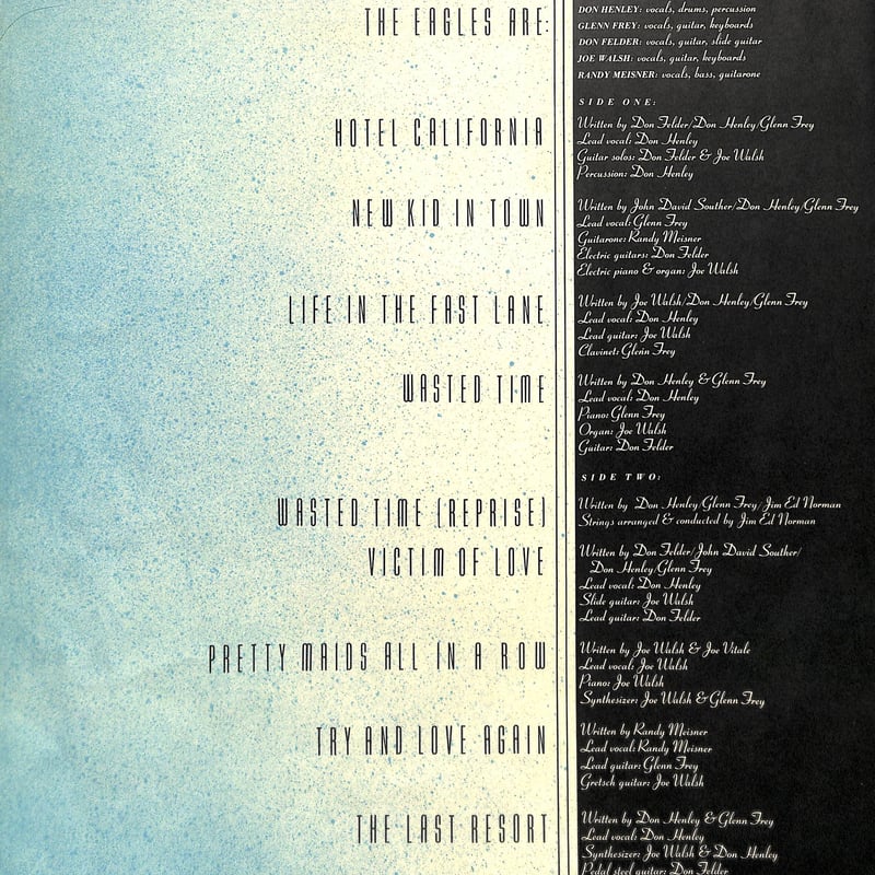 ★見本盤★イーグルス - ホテル・カリフォルニア（P-10221Y） ☆見本盤☆イーグルス - ホテル・カリフォルニア（P-10221Y