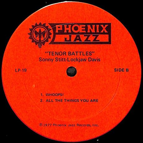 ソニー・スティット,ロックジョウ・デイヴィス / Tenor Battles [※輸入盤,生産国:US,品番:LP-19］(LPレコード)
