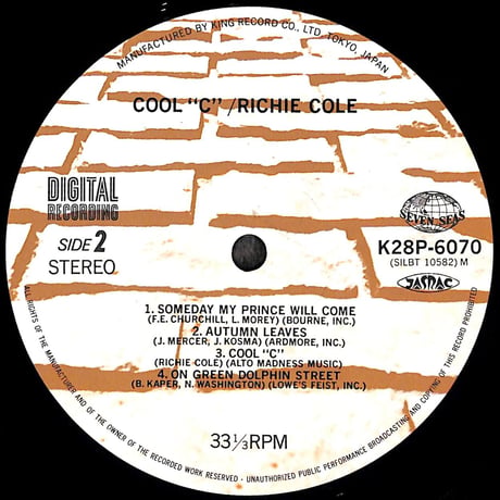 リッチー・コール / クール"C" [※国内盤,品番:K28P-6070］(LPレコード)