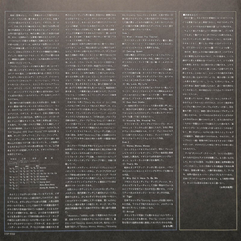 アバ / アライバル [※国内盤,品番:DSP-5102］(LPレコード) | Books C