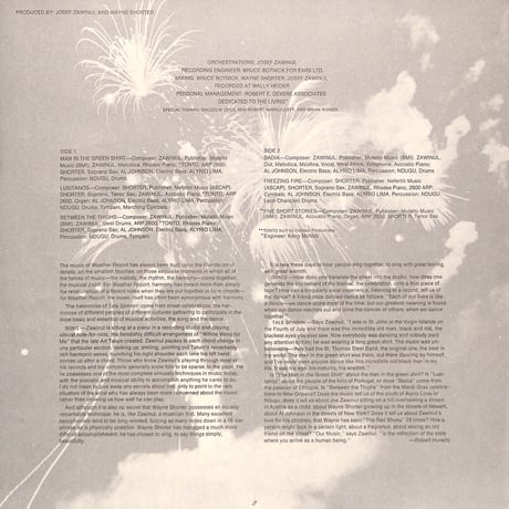 ウェザー・リポート / 幻祭夜話 [※国内盤,品番:SOPO 74］(LPレコード)