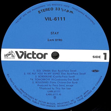 ダン・バード / Stay [※国内盤,品番:VIL-6111］(LPレコード)