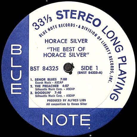 ホレス・シルヴァー / The Best Of Horace Silver [※輸入盤,生産国:US,品番:BST 84325］(LPレコード)