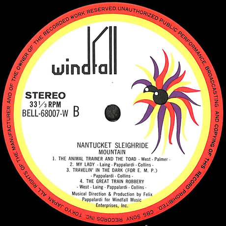 マウンテン / Nantucket Sleighride [※国内盤,品番:BELL-68007-W］(LPレコード)