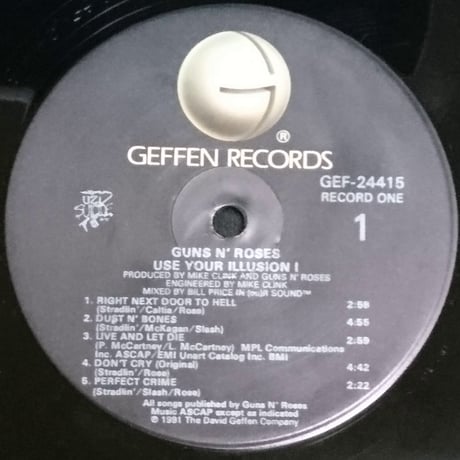 ガンズ・アンド・ローゼズ / Use Your Illusion I [※輸入盤,生産国:US,品番:GEF-24415,2枚組］(LPレコード)