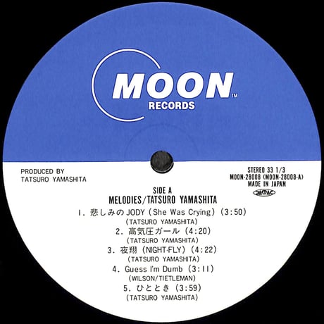 山下達郎 / MELODIES [※国内盤,品番:MOON-28008］(LPレコード)