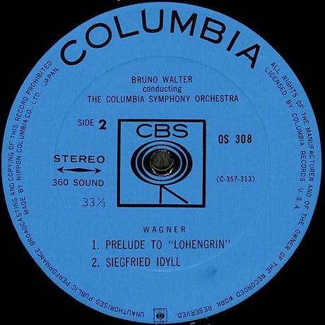 ブルーノ・ワルター / Bruno Walter Conducts Beethoven and Wagner [※国内盤,品番:OS-308］(LPレコード)