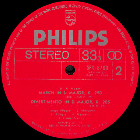 ベルリン･フィルハーモニー八重奏団員 / モーツァルト:ディヴェルティメントと行進曲 [※国内盤,品番:SFX-8700］(LPレコード)