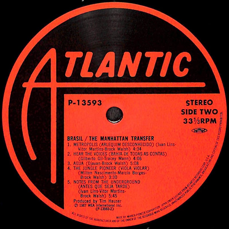 マンハッタン・トランスファー / ブラジル [※国内盤,品番:P-13593］(LP