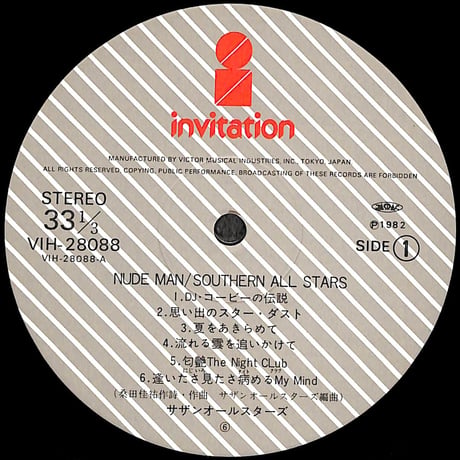 サザンオールスターズ / Nude Man [※国内盤,品番:VIH-28088］(LPレコード)