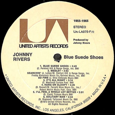ジョニー・リヴァース / Blue Suede Shoes [※輸入盤,生産国:US,品番:UA-LA075-F］[ポストカード付き](LPレコード)