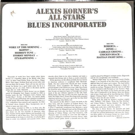 アレクシス・コーナー / Blues Incorporated (USオリジナル)（LPレコード）