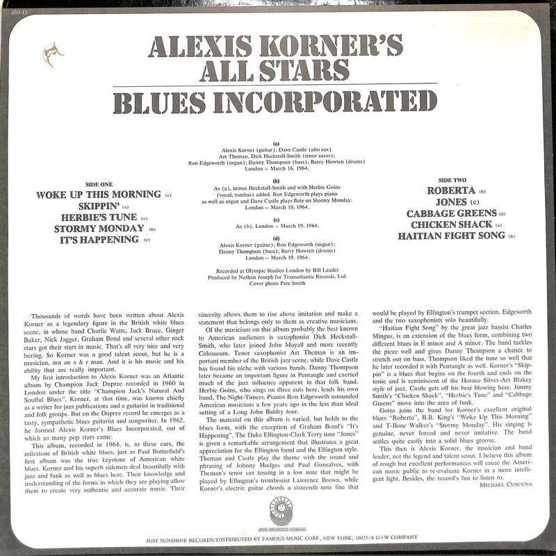 アレクシス・コーナー / Blues Incorporated (USオリジナル)（LP