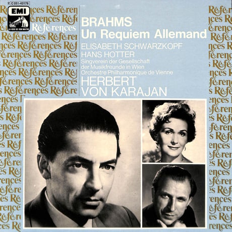 Brahms:Schwarzkopf,Hotter,Karajan / Un Requiem Allemand [※輸入盤,生産国:France,品番:2C051-43176］(LPレコード)